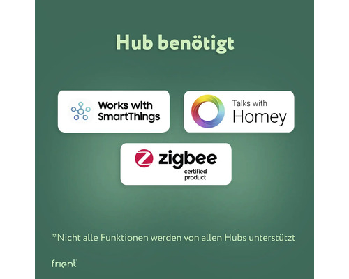Werkt met SmartThings. Compatibel met Homey. Zigbee gecertificeerd product.