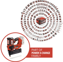 Einhell pneumatische tacker in set met apparaten van de Power X-Change familie