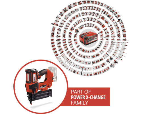 Einhell pneumatische tacker in set met apparaten van de Power X-Change familie