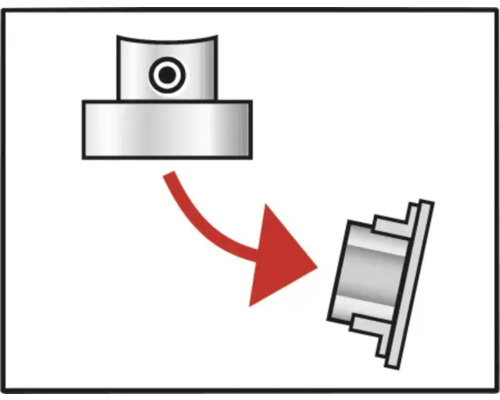 Afbeelding van het verwijderen van de sproeikop van een verfspuitbus.