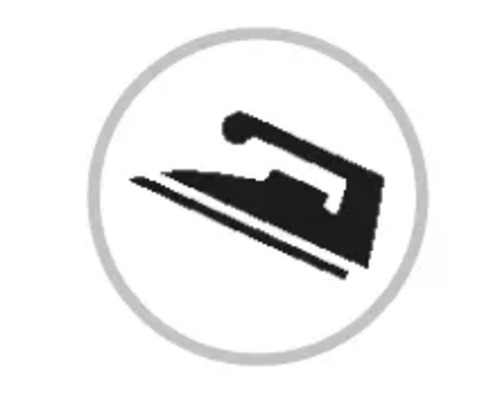 Symbool voor strijken toegestaan