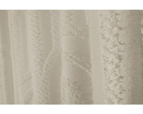 Detailopname van een wit, gestructureerd gordijn