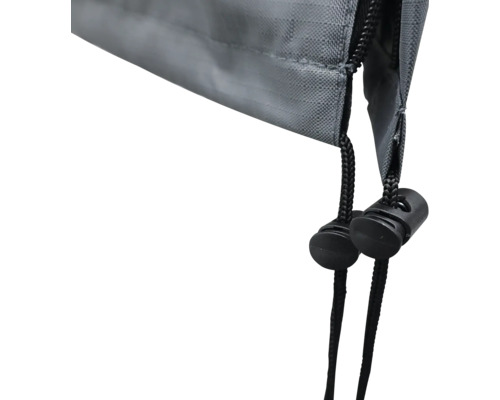 Detailopname van een afdekking met trekkoord