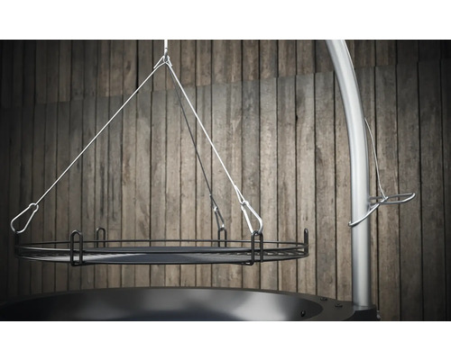 Draaibare barbecue met grillrooster en ophanging