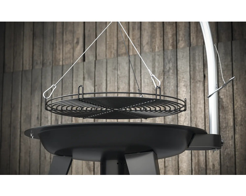 Draaibare barbecue met grillrooster en driepoot