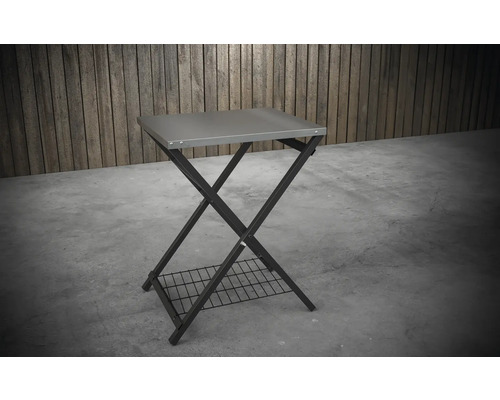 Opklapbare tafel met opbergrek