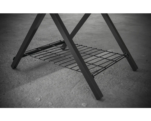 Detailopname van grillpoten met opbergrooster