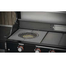 Gasbarbecue met grillrooster en bedieningsknoppen