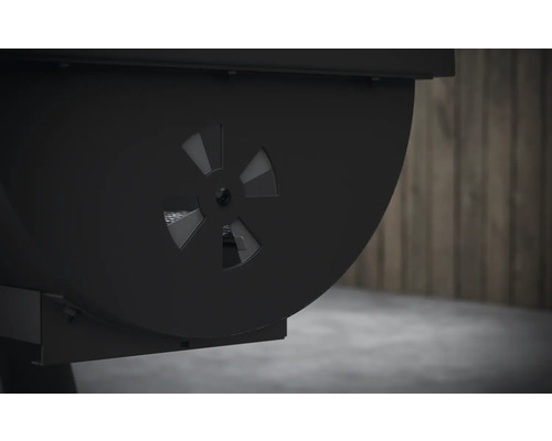 Detailweergave van het ventilatiesysteem van een grill