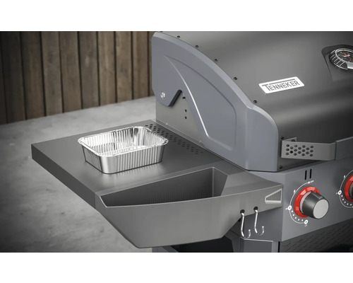 Tenneker barbecue met zijtafel en aluminium schaal
