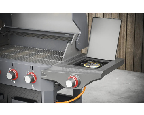 Gasbarbecue met zijbrander en grillrooster