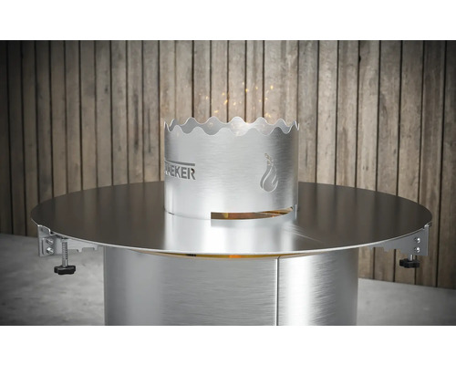 Roestvrijstalen tafelbarbecue met windscherm