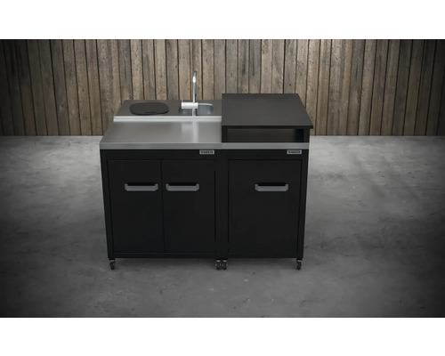 Buitenkeuken met spoelbak, kraan en werkblad