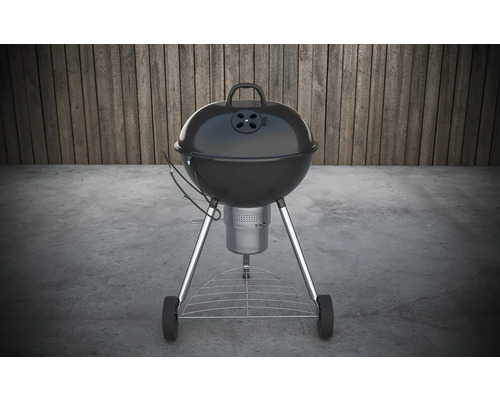 Ronde barbecue met deksel en wielen