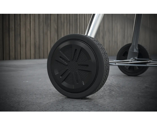 Gedetailleerde opname van een barbecue wiel.