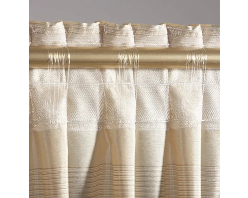 Gordijn met rimpelbandophanging aan een gordijnroede