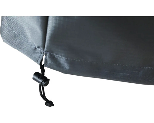 Detail van een beschermhoes met trekkoord