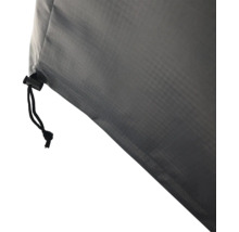 Grijze beschermhoes met trekkoord voor tuinmeubelen