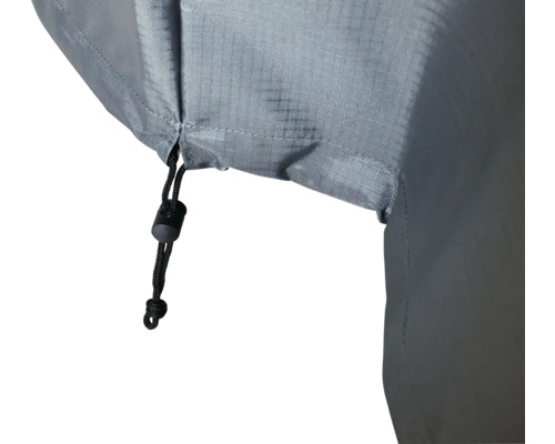 Detailopname van een afdekking met trekkoord