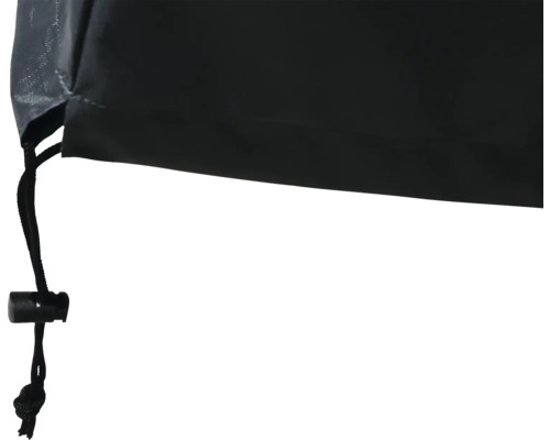 Detail van een afdekking met trekkoord