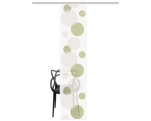 Schuifgordijn met cirkelpatroon voor een stoel