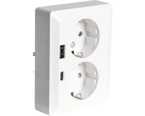 Dubbel stopcontact met USB-poorten