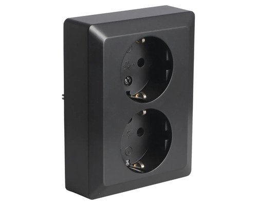 Dubbel stopcontact voor Schuko stekkers voor wandmontage