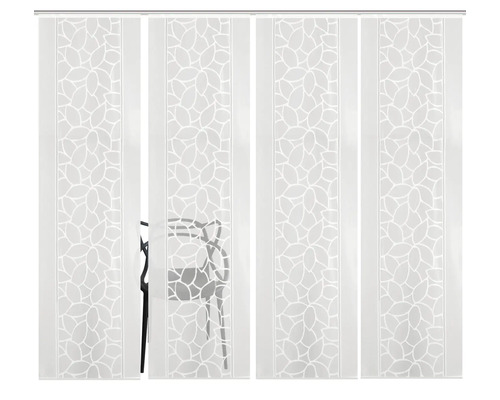 Paneelgordijnen met bladmotief, textiel