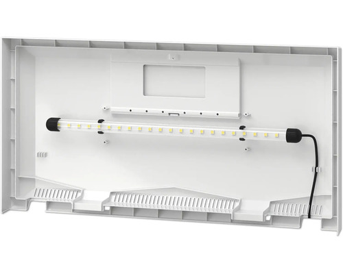 Binnenaanzicht van een aquariumafdekking met LED-verlichting