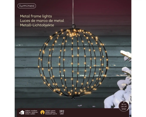 Metalen lichtobject met 192 LEDs voor binnen en buiten