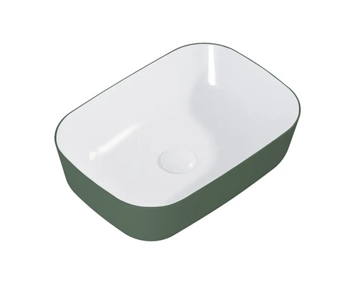 Rechthoekige opzetwastafel voor de badkamer