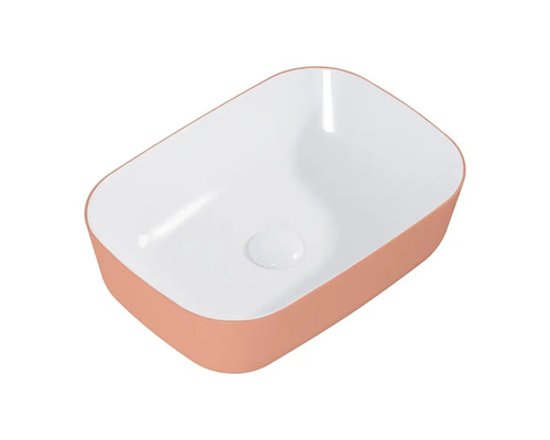 Keramische waskom, rechthoekig met afgeronde hoeken