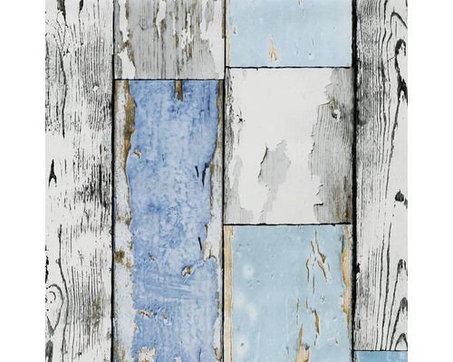 Behang met houten planken ontwerp