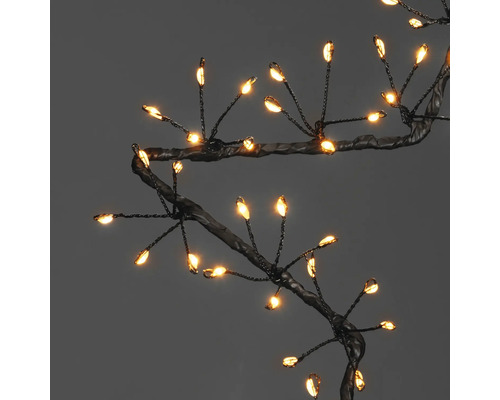 Decoratieve lichtslinger in takvorm met warmwitte ledlampjes