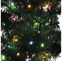 Kerstboom met lichtsnoer en gekleurde lampjes