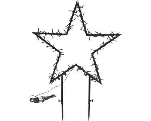 Decoratieve LED-sterlamp voor buitengebruik met grondspies