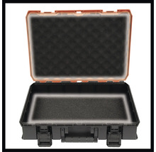 Geopende gereedschapskoffer met schuimrubber inzetstuk