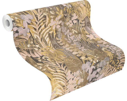Behangrol met bladerdesign