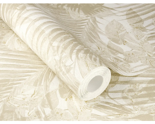 Rol behang met bladmotief