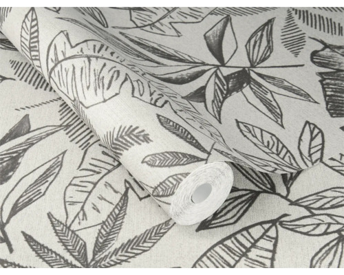 Behangrol met bladerpatroon