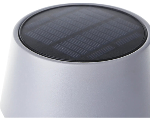 Detail van een solarlamp met zonnepaneel