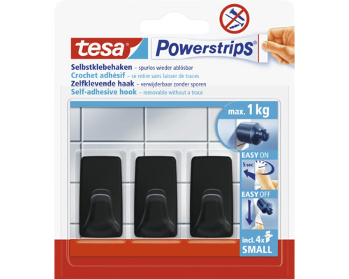 Tesa Powerstrips zelfklevende haken, tot maximaal 1 kg