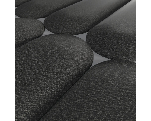 Close-up van gestructureerde, zwarte straatstenen