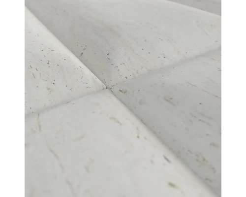 Close-up van witte 3D-wandpanelen