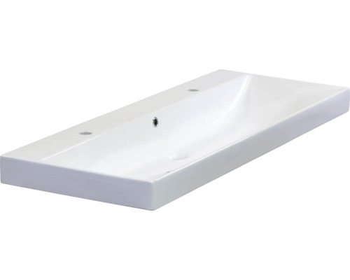 Rechthoekige wastafel van keramiek