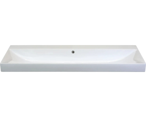 Witte keramische opzetwastafel