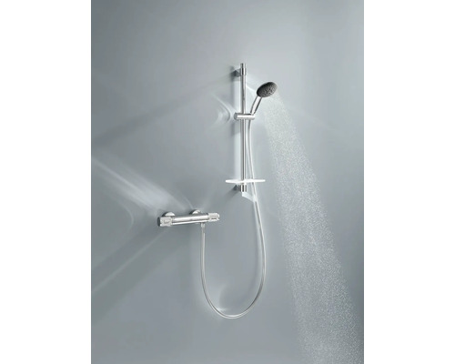 Douchearmatuur met glijstang en thermostaat voor de douche