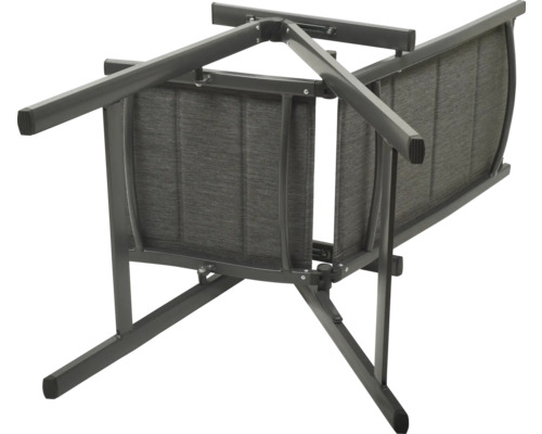 Ingeklapte tuinstoel met textiel bekleding