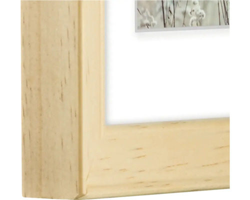 Detailaanzicht van een houten fotolijst