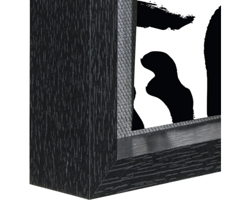 Close-up van een fotolijst met houten textuur